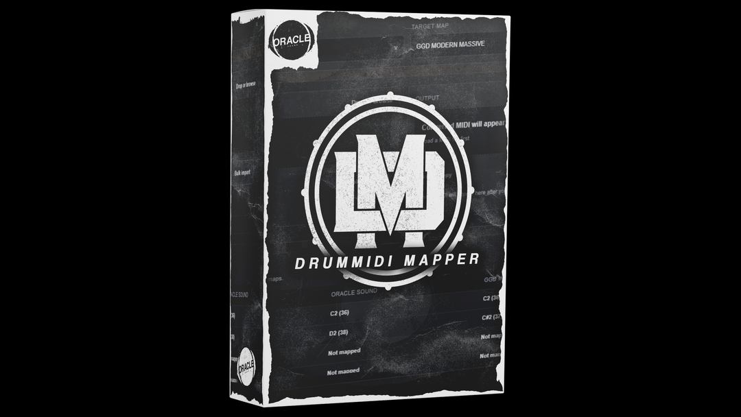 DrumMIDI Mapper by Oracle Sound, the drum MIDI map converter for changing drum MIDI between plugin maps