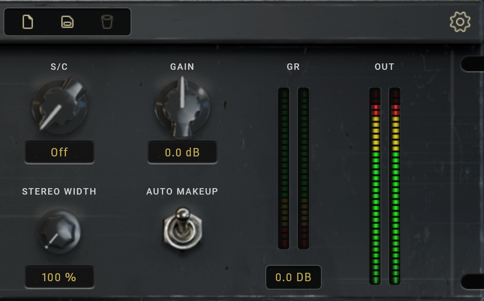 BOONTARIZER compressor plugin - makeup gain, auto makeup switch, gain reduction meter and output meters - Oracle Sound