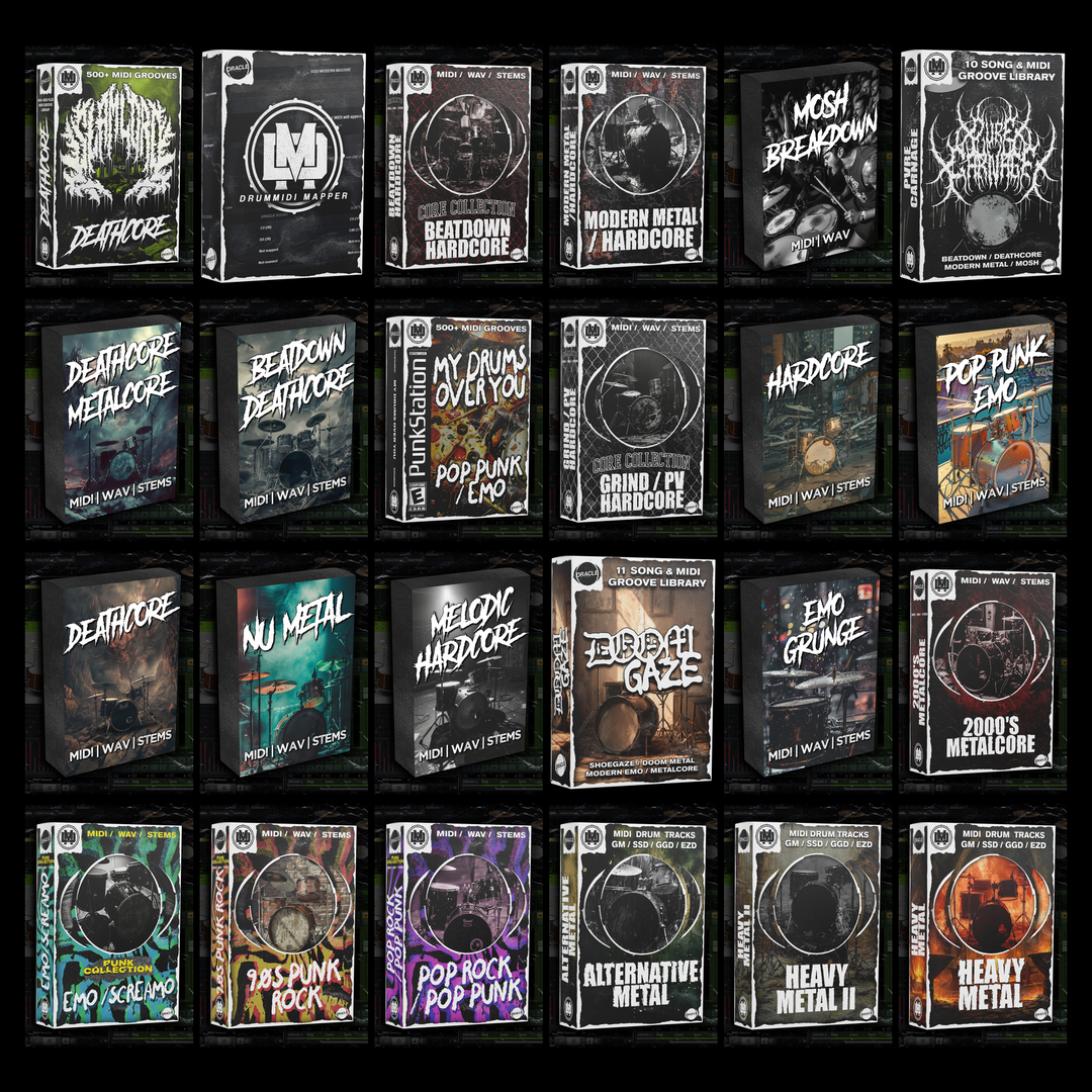 ALL DRUMMIDI BUNDLE: all 23 Oracle Sound drum MIDI pack boxes and the DrumMIDI Mapper box