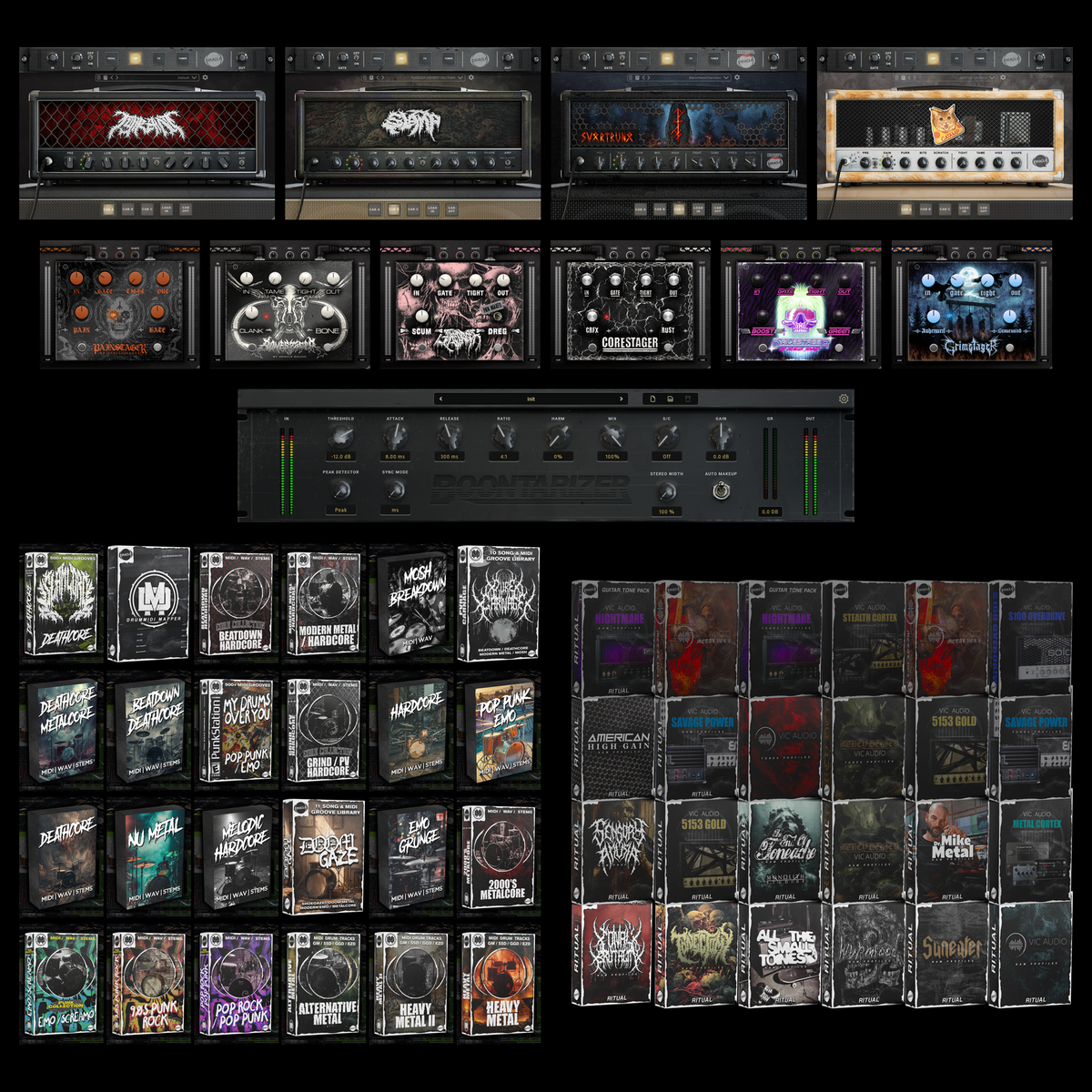 HEAPS BIG BUNDLE: every Oracle Sound amp sim, Stager pedal, BOONTARIZER, drum MIDI pack and guitar tone pack