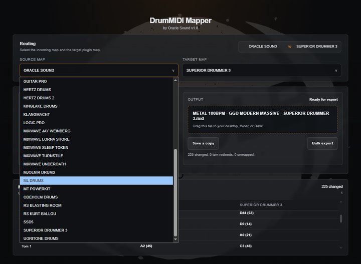 DrumMIDI Mapper